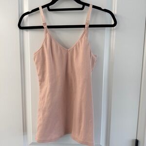 Women's Blush Pink V-Neck Cami nursing Tank Top